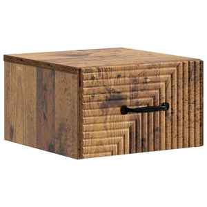 vidaXL Dulap de noapte suspendat Lemn vechi 34, 5 x 33 x 20 cm imagine
