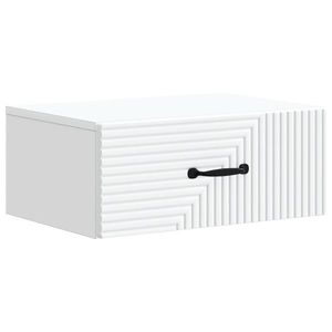 vidaXL Dulap de noapte suspendat Alb 49 x 34, 5 x 20 cm Lemn prelucrat imagine