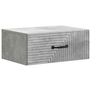vidaXL Dulap de noapte suspendat cu sertar Gri Beton 49 x 34, 5 x 20 cm imagine