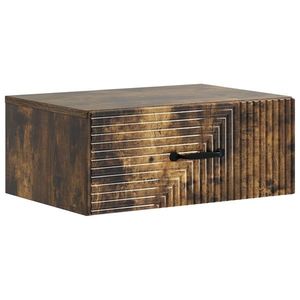 vidaXL Dulap de noapte suspendat Stejar fumuriu 49 x 34, 5 x 20 cm imagine