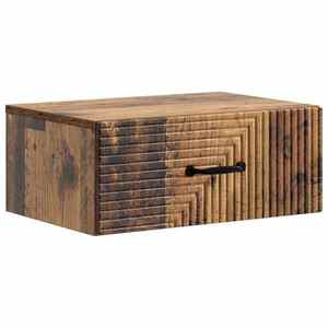 vidaXL Dulap de noapte suspendat Lemn vechi 49 x 34, 5 x 20 cm imagine