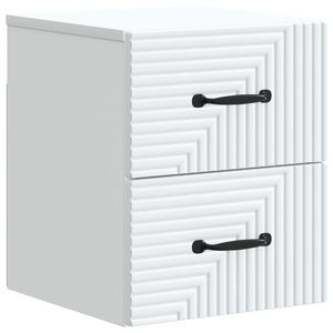 vidaXL Dulap de noapte suspendat Alb 34, 5 x 33 x 40 cm Lemn prelucrat imagine