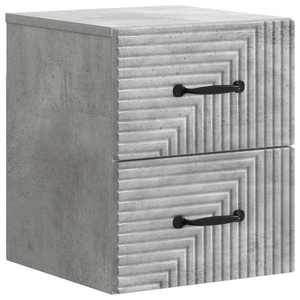 vidaXL Dulap de noapte suspendat cu sertar Gri Beton 34, 5 x 33 x 40 cm imagine