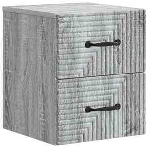 vidaXL Dulap de noapte suspendat Sonoma gri 34, 5 x 33 x 40 cm imagine