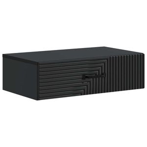 vidaXL Masă laterală montată pe perete Negru 59 x 34, 5 x 17 cm imagine