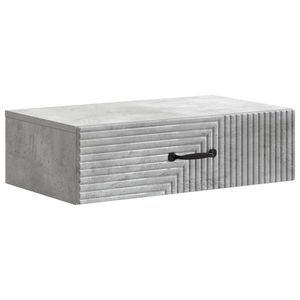 vidaXL Masă laterală montată pe perete Gri Beton 59 x 34, 5 x 17 cm imagine