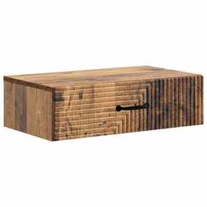 vidaXL Masă laterală montată pe perete Lemn vechi 59 x 34, 5 x 17 cm imagine
