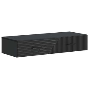 vidaXL Masă laterală montată pe perete Negru 87, 5 x 34, 5 x 17 cm imagine