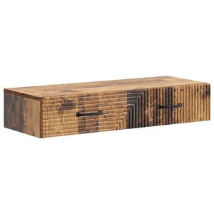 vidaXL Masă laterală montată pe perete Lemn vechi 87, 5 x 34, 5 x 17 cm imagine