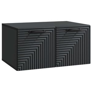 vidaXL Oglindă TV montată pe perete Pe perete Negru 59, 5 x 41 x 30 cm imagine