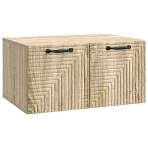 vidaXL Oglindă TV montată pe perete Stejar Sonoma 59, 5 x 41 x 30 cm imagine
