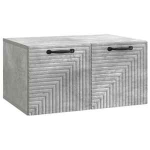 vidaXL Oglindă TV montată pe perete Gri Beton 59, 5 x 41 x 30 cm imagine