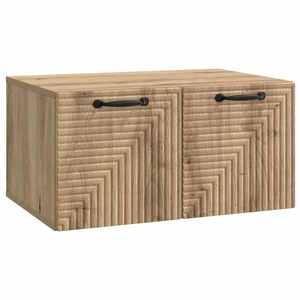 vidaXL Oglindă TV montată pe perete Stejar Artizanal 59, 5 x 41 x 30 cm imagine