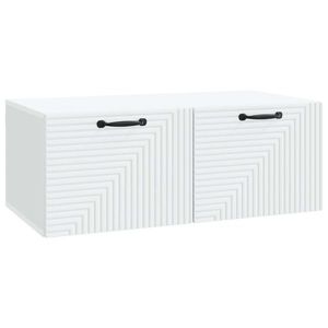 vidaXL Oglindă TV montată pe perete Pe perete Alb 78, 5 x 41 x 30 cm imagine