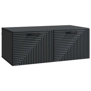vidaXL Oglindă TV montată pe perete Pe perete Negru 78, 5 x 41 x 30 cm imagine