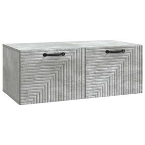 vidaXL Oglindă TV montată pe perete Gri Beton 78, 5 x 41 x 30 cm imagine