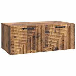 vidaXL Oglindă TV montată pe perete Lemn vechi 78, 5 x 41 x 30 cm imagine