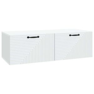 vidaXL Oglindă TV montată pe perete Alb 98 x 41 x 30 cm Lemn prelucrat imagine