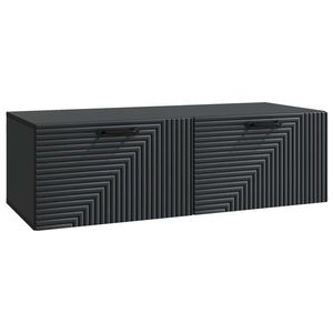 vidaXL Oglindă TV montată pe perete Pe perete Negru 98 x 41 x 30 cm imagine