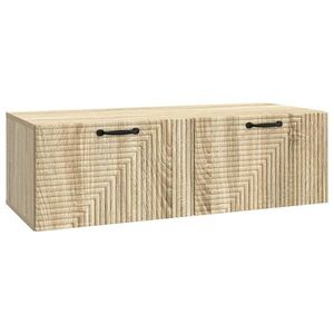 vidaXL Oglindă TV montată pe perete Stejar Sonoma 98 x 41 x 30 cm imagine