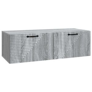 vidaXL Oglindă TV montată pe perete Sonoma gri 98 x 41 x 30 cm imagine