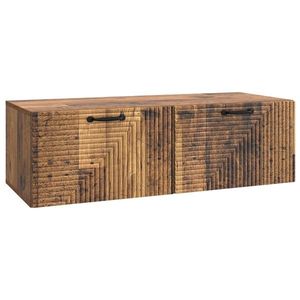 vidaXL Oglindă TV montată pe perete Lemn vechi 98 x 41 x 30 cm imagine