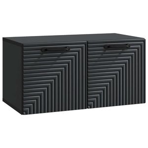 vidaXL Oglindă TV montată pe perete Pe perete Negru 59, 5 x 31 x 30 cm imagine