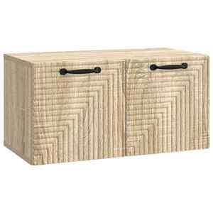 vidaXL Oglindă TV montată pe perete Stejar Sonoma 59, 5 x 31 x 30 cm imagine