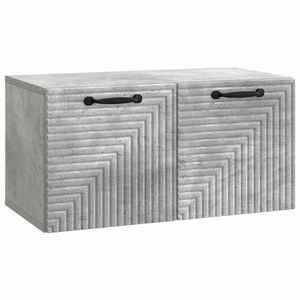 vidaXL Oglindă TV montată pe perete Gri Beton 59, 5 x 31 x 30 cm imagine
