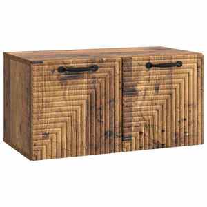 vidaXL Oglindă TV montată pe perete Lemn vechi 59, 5 x 31 x 30 cm imagine