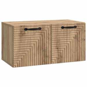 vidaXL Oglindă TV montată pe perete Stejar Artizanal 59, 5 x 31 x 30 cm imagine