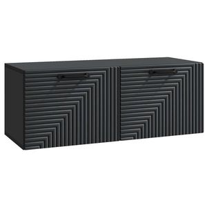 vidaXL Oglindă TV montată pe perete Pe perete Negru 78, 5 x 31 x 30 cm imagine