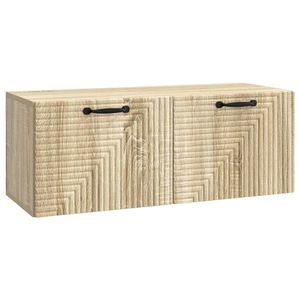 vidaXL Oglindă TV montată pe perete Stejar Sonoma 78, 5 x 31 x 30 cm imagine