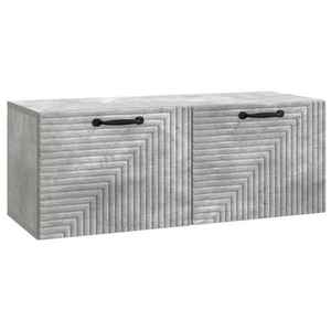 vidaXL Oglindă TV montată pe perete Gri Beton 78, 5 x 31 x 30 cm imagine