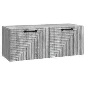 vidaXL Oglindă TV montată pe perete Sonoma gri 78, 5 x 31 x 30 cm imagine