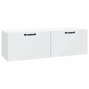 vidaXL Oglindă TV montată pe perete Alb 98 x 31 x 30 cm Lemn prelucrat imagine