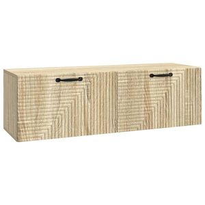vidaXL Oglindă TV montată pe perete Stejar Sonoma 98 x 31 x 30 cm imagine