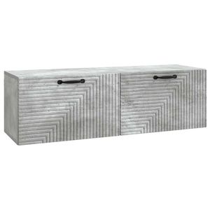 vidaXL Oglindă TV montată pe perete Gri Beton 98 x 31 x 30 cm imagine