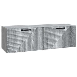 vidaXL Oglindă TV montată pe perete Sonoma gri 98 x 31 x 30 cm imagine