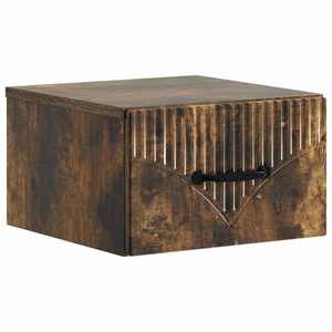 vidaXL Dulap de noapte suspendat Stejar fumuriu 34, 5 x 33 x 20 cm imagine