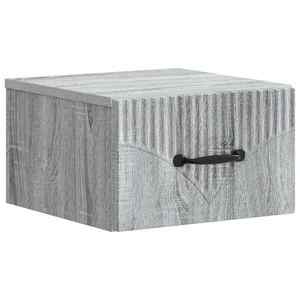 vidaXL Dulap de noapte suspendat Sonoma gri 34, 5 x 33 x 20 cm imagine