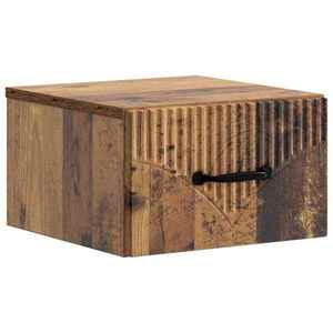 vidaXL Dulap de noapte suspendat Lemn vechi 34, 5 x 33 x 20 cm imagine
