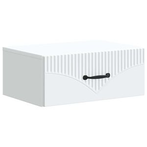 vidaXL Dulap de noapte suspendat Alb 49 x 34, 5 x 20 cm Lemn prelucrat imagine