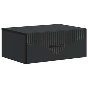 vidaXL Dulap de noapte suspendat cu sertar Negru 49 x 34, 5 x 20 cm imagine