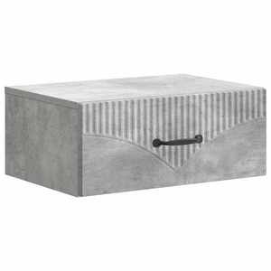 vidaXL Dulap de noapte suspendat cu sertar Gri Beton 49 x 34, 5 x 20 cm imagine