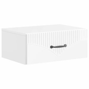 vidaXL Dulap de noapte suspendat Alb foarte lucios 49 x 34, 5 x 20 cm imagine