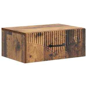 vidaXL Dulap de noapte suspendat Lemn vechi 49 x 34, 5 x 20 cm imagine