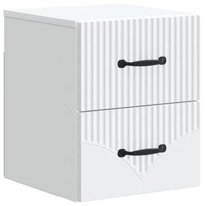 vidaXL Dulap de noapte suspendat Alb 34, 5 x 33 x 40 cm Lemn prelucrat imagine