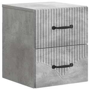 vidaXL Dulap de noapte suspendat cu sertar Gri Beton 34, 5 x 33 x 40 cm imagine