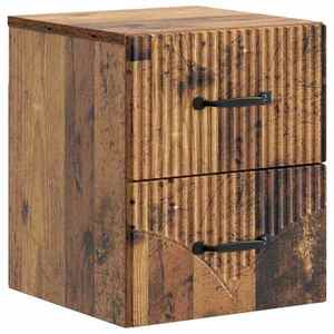 vidaXL Dulap de noapte suspendat Lemn vechi 34, 5 x 33 x 40 cm imagine